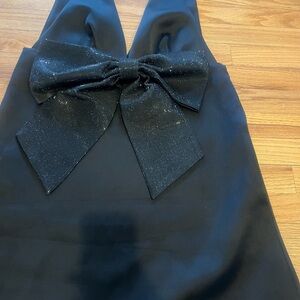 Elegant Black Dress with Bow